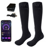 APP Remote Control Heated Socks for Men Women with Power Bank 5000mAh x 2 Rechargeable Batteries 4 Adjustable Heating Levels Winter Warm Socks for Outdoor Camping Skiing Fishing