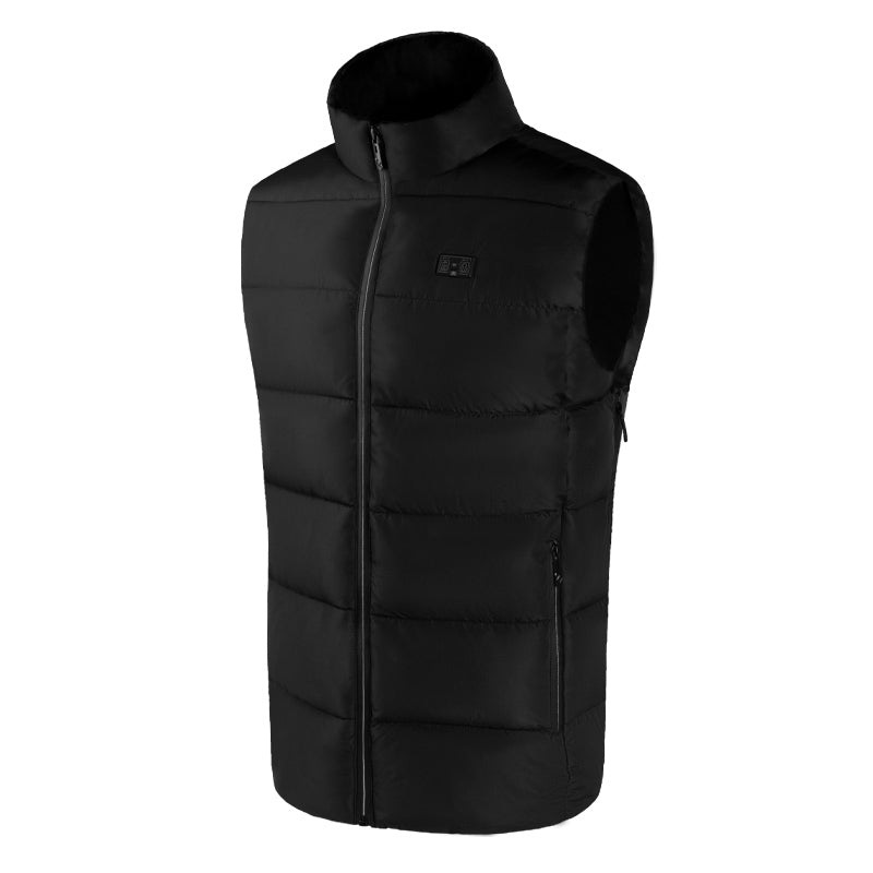 3 Temperature Control 15 Heating Areas Sleeveless Heated Jacket for Men Women 3 Heat Levels Stand-up Collar Winter Gilet with Zip Pockets