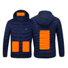 Single Temp-controller 4 Heating Zones Heated Jacket for Men Women Windproof Long Sleeve USB Charging Heating Quilted Outerwear with Hood