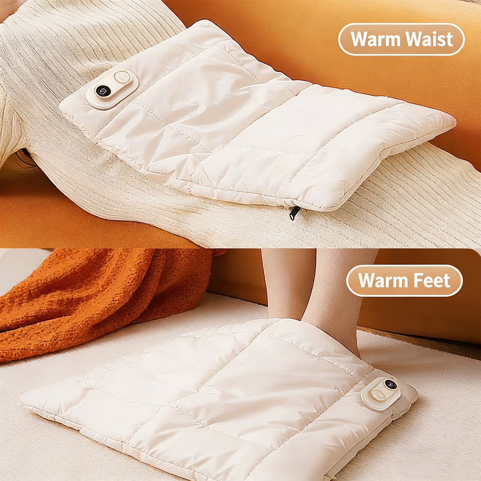 Portable Graphene Heating Hand Warmer, 10000mAh Rechargeable Heating Device Waterless USB Charging Constant Temperature Warmer Knee Pad, Digital Display
