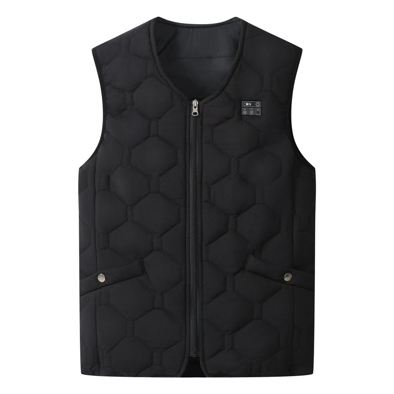35 Heating Areas Heated Vest for Women Men with 3 Adjustable Temperature Electric USB Rechargeable Winter Thermal V-Neck Gilet