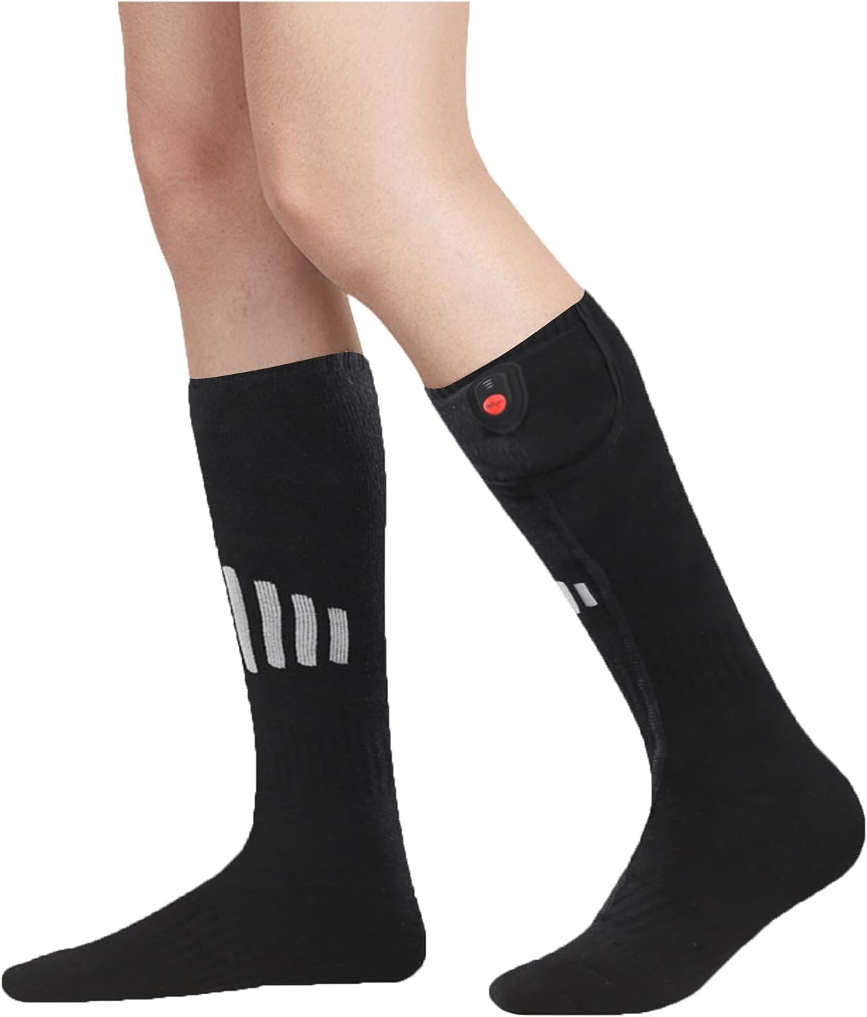 Electric Heated Thermal Socks for Men and Women Foot Warmer with 2pcs 5000mAh Rechargeable Battery Cotton Winter Socks for Skiing, Camping, and Hiking