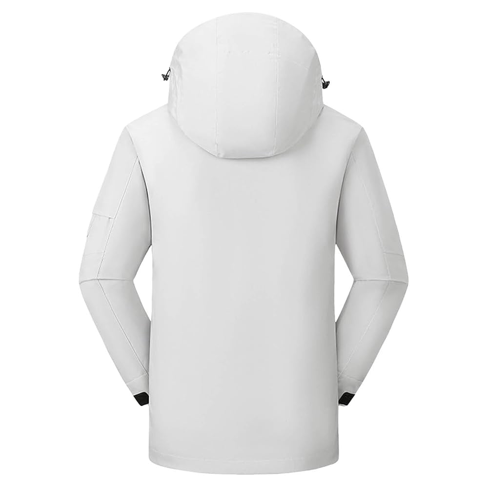 Electric Heated Hooded Ski Jacket for Men Women, 5 Heat Generation USB Powered Windbreaker Mountain Parka Heating Wear