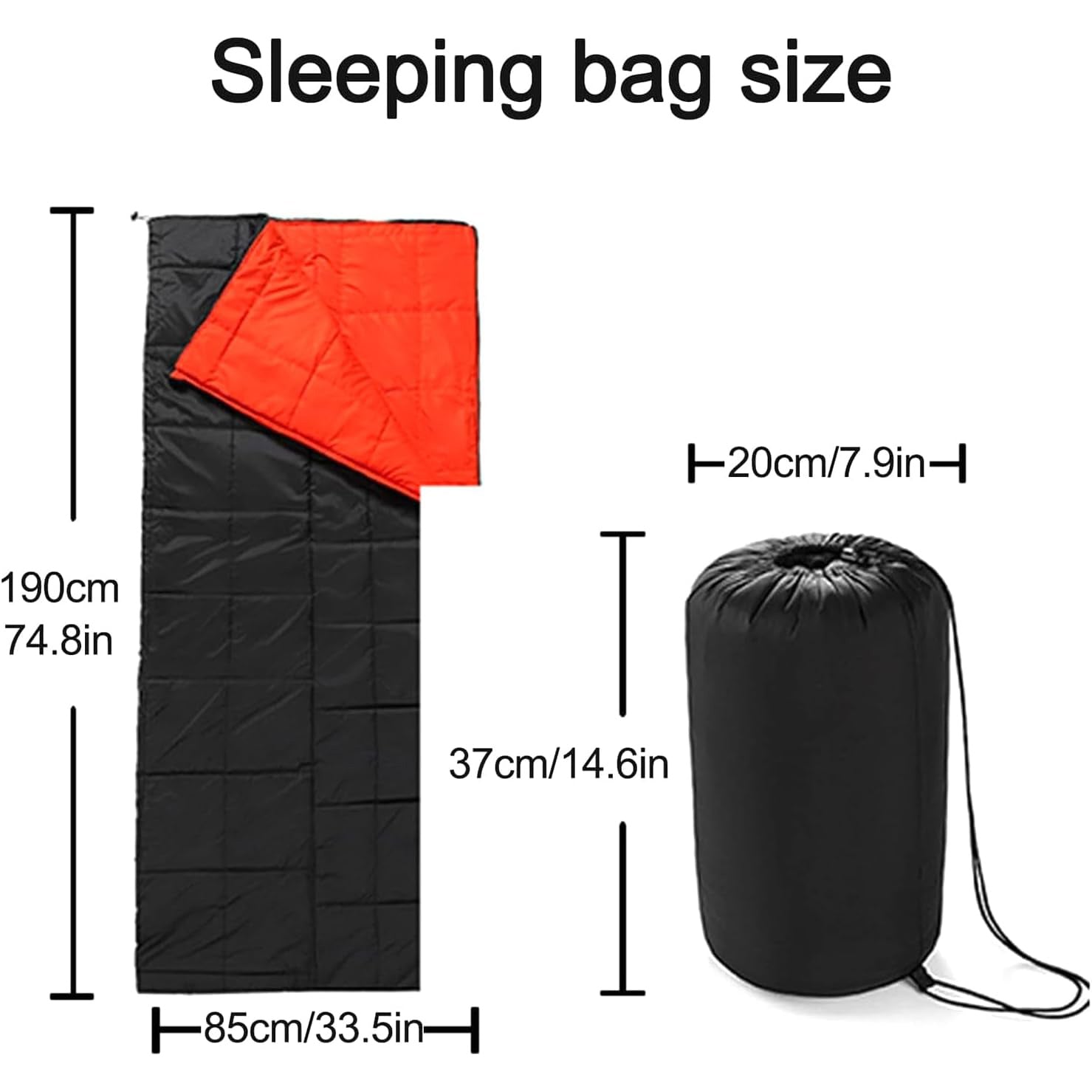 Outdoor Heated Sleeps Bag USB Powered 3 Heat Models 4 Heating Areas Adjustable Elastics Cord For Adults