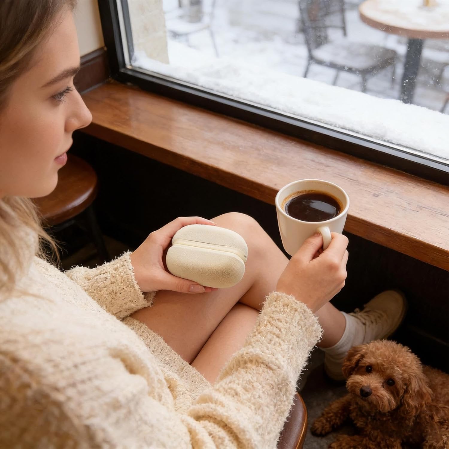 Portable Hand Warmer 2 Pieces, Smart Constant Temperature Double-sided Heating Comfortable French Velvet Pocket Warmer