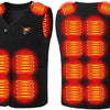 Fleece Heated Vest for Men Women 16 Heating Zones 3 Adjustable Temperature USB Rechargeable Electric Body Warmer
