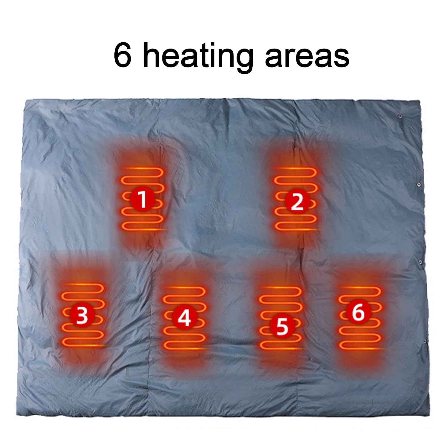 USB Electric Heated Wearable Blanket 3 Speed Temperature Adjustment 6 Heating Zones Winter Warm Heated Multifunctional Throw Vest Mat for Women Men Outdoor Camping Office