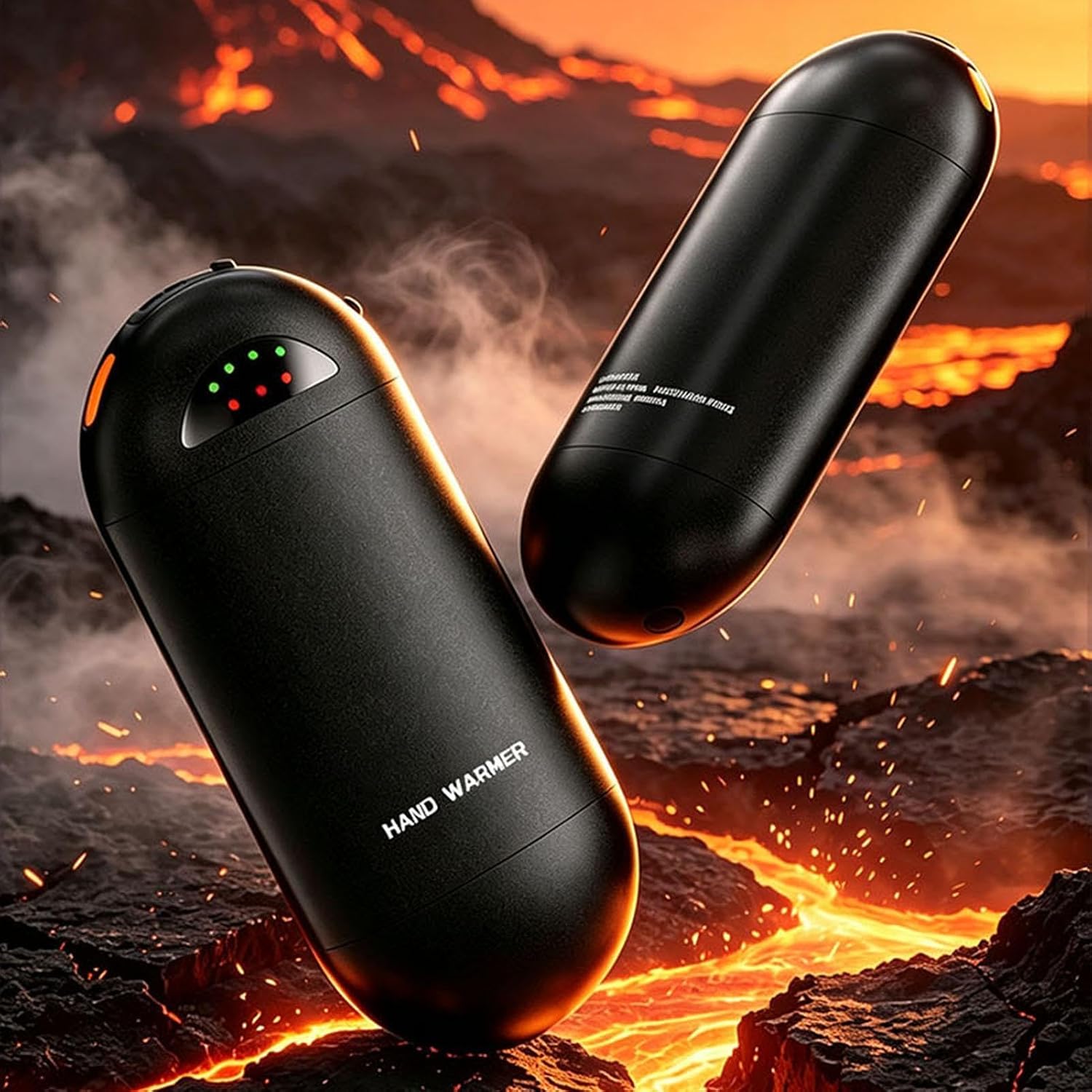 2 in 1 Split Portable Rechargeable Hand Warmer, Mini Pocket Electric Heater with LED Dual Display, 3 Constant Temperature Modes