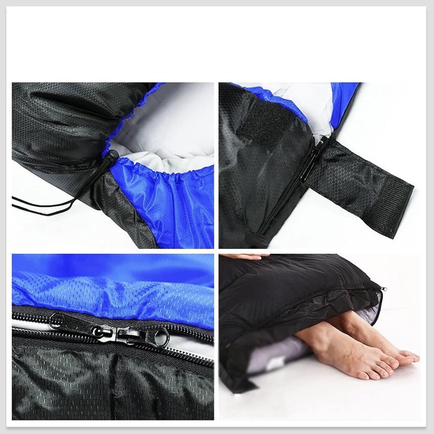 USB Electrical Heated Sleeping Bag 3 Heating Settings 4 Heat Zones Ultra Lightweight Thicken Down Cotton Camping Sleeping Bag for Backpacking