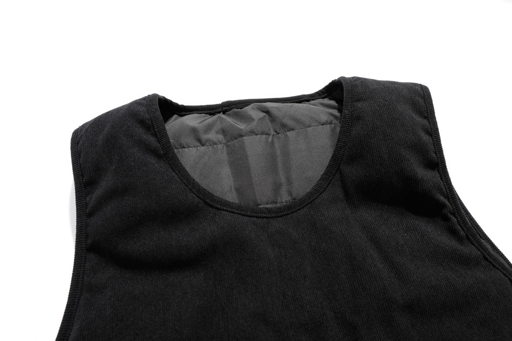 Black 8 Areas Heated Vest for Men Women USB Charging Smart Temperature Winter Warming Waistcoat with Adjustable Belt