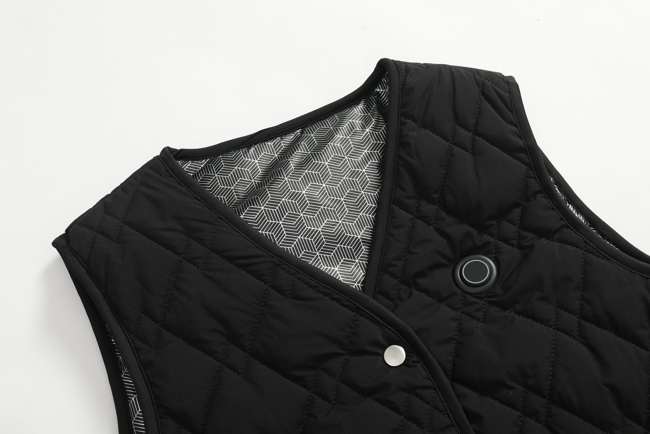 V-neck Heated Vest for Women Men with 24-zone Smart Heating 3-temperature Adjustable USB Electric Charging Thermal Lightweight Gilets