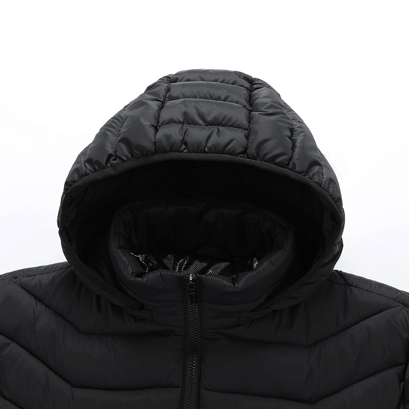 Dual Control 11 Heating Zones Heated Jacket for Women Men USB Electric Charging Heater Thermal Long Sleeve Cotton Winter Coat