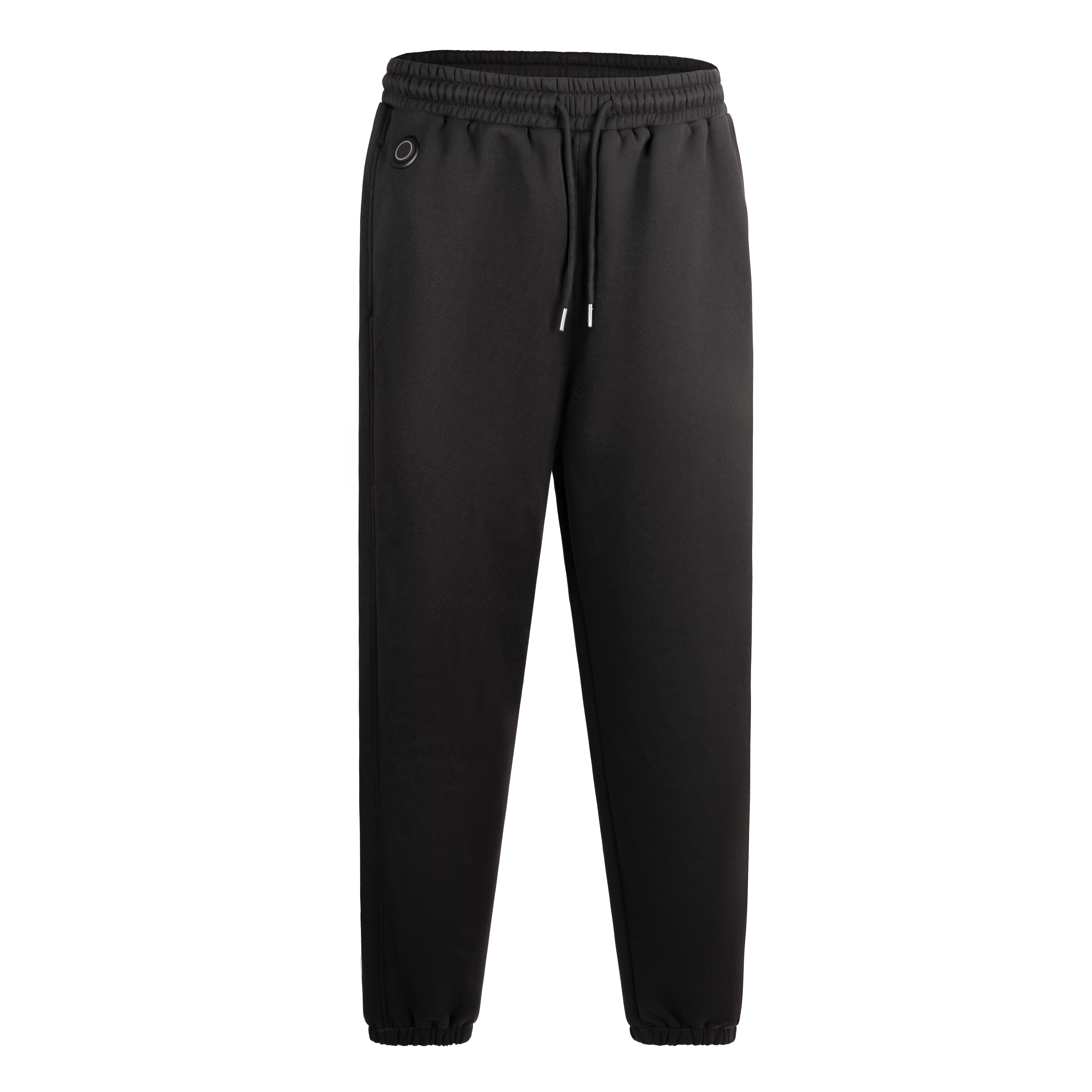 Men's USB Heated Jogger Pants Waterproof Windproof 14 Heating Zones 3 Levels of Temperature Control Elastic Waist Fleece Lined Winter Warm Trousers with Pockets