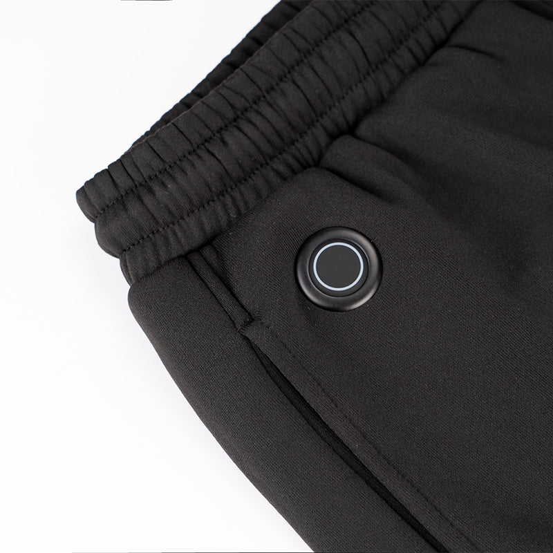 Men's USB Heated Jogger Pants Waterproof Windproof 14 Heating Zones 3 Levels of Temperature Control Elastic Waist Fleece Lined Winter Warm Trousers with Pockets