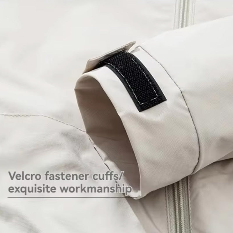 Cooling Air Conditioning Work Clothes with 2 Fans, Summer Ultra-thin Long Sleeve Fan Jacket for Men Women, 3 Levels of Wind Speed Adjustment