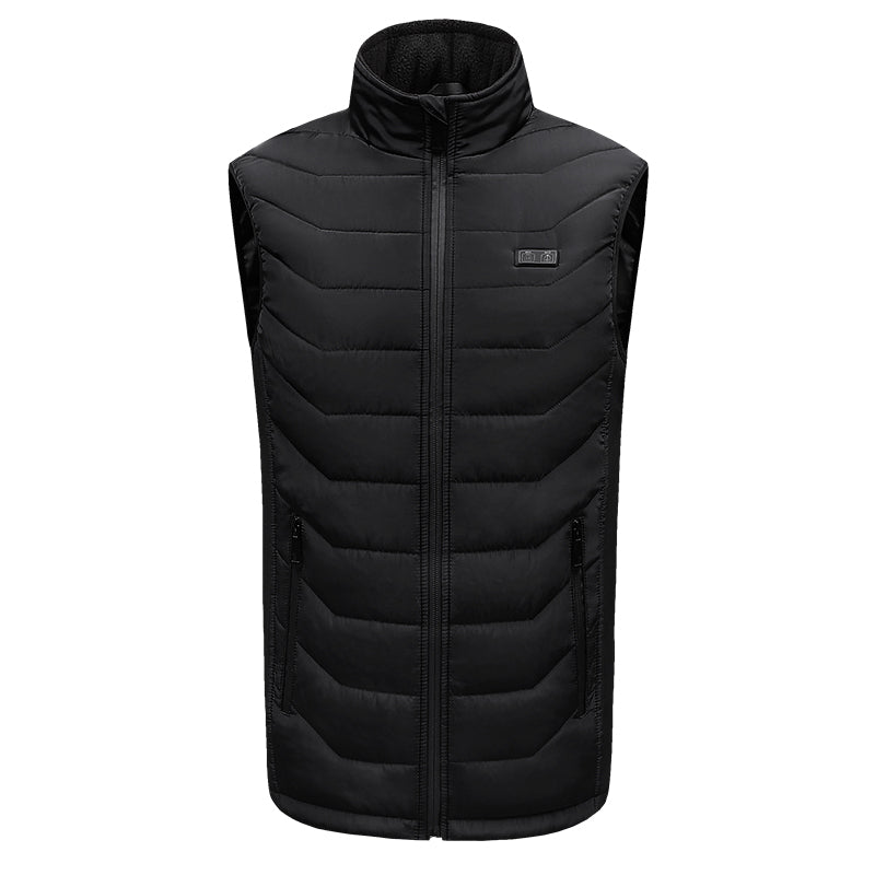 Smart Heated Warm Gilet for Men and Women Dual Control 11 Heating Zones Stand-up Collar Zip Up USB Electric Thermal Vest
