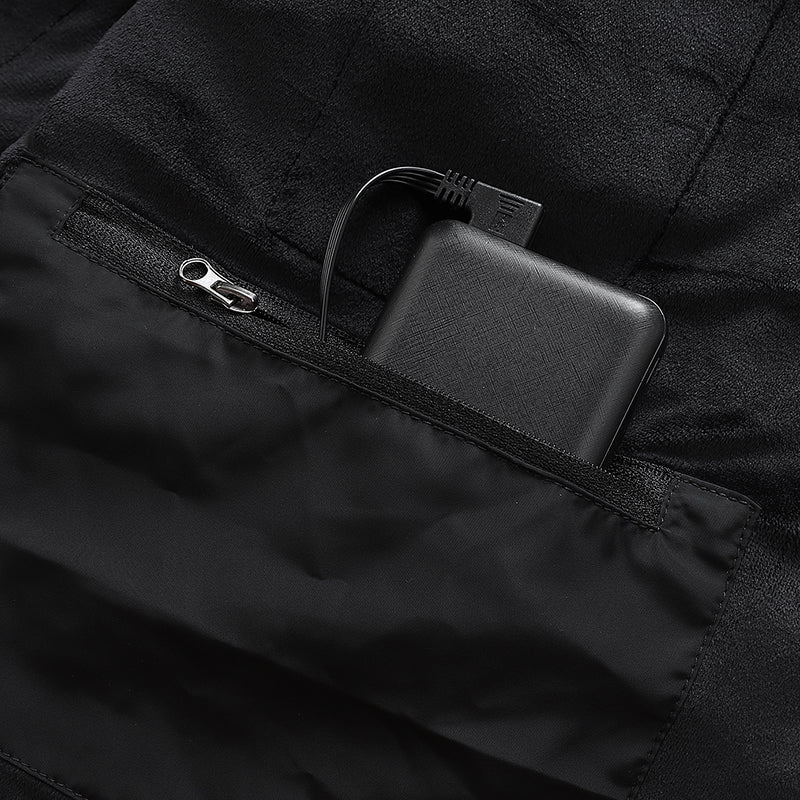 Fleece Heated Vest for Men Women 16 Heating Zones 3 Adjustable Temperature USB Rechargeable Electric Body Warmer