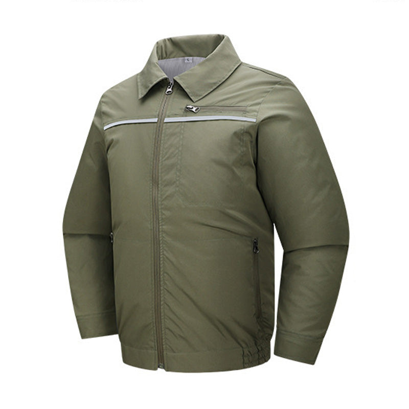 Cooling Fan Jacket for Men Women, Battery Powered 4 Fans Air Conditioned Work Uniform with Usb Reflective Stripe Cooling Fan Clothe for Outdoor Activities In Hot Weather