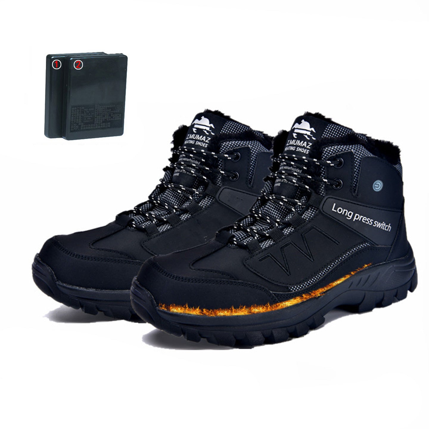 Electric Rechargeable Heated Sneakers for Women Men With 2*6000mAh Rechargeable Batteries, 3-Level Heating Models, 40℃-65℃ Winter Shoes for Indoor Outdoor Activities
