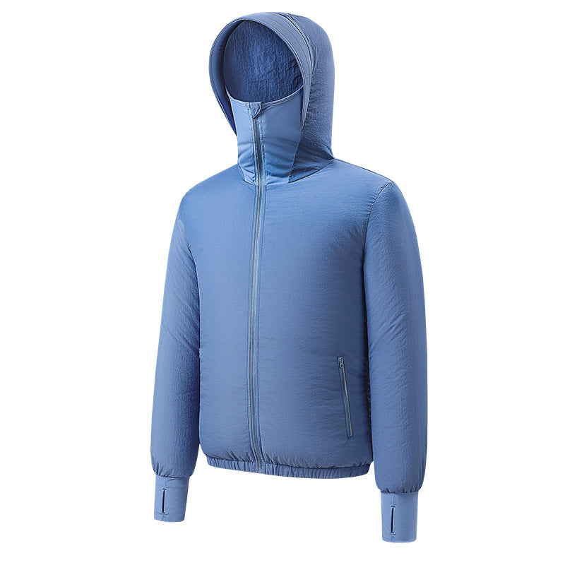 Sun Protective Cooling Fan Jacket for Men Women, UPF 50+ Air Conditioned Lightweight Hoodie, UV Protection USB Cool Jacket for Summer Hot Weather Work, Outdoor Activities