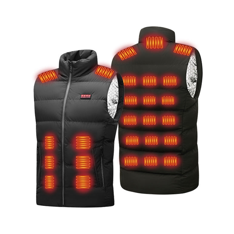 4 Control 26 Carbon Fiber Heating Pads Heated Gilet for Men Women 3 Heat Adjustable Electric USB Charging Winter Warm Heated Body Warmer
