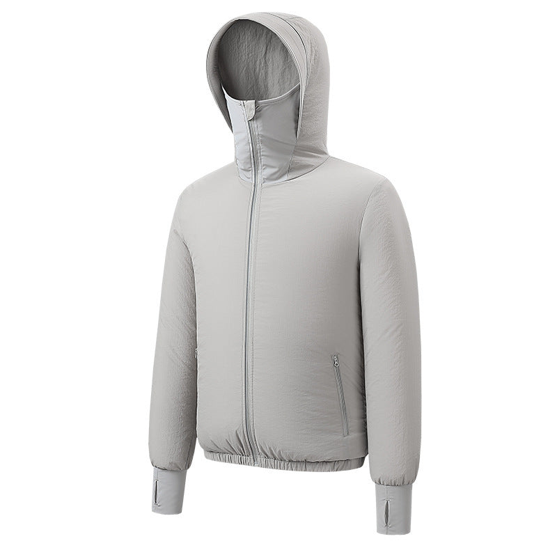 Sun Protective Cooling Fan Jacket for Men Women, UPF 50+ Air Conditioned Lightweight Hoodie, UV Protection USB Cool Jacket for Summer Hot Weather Work, Outdoor Activities