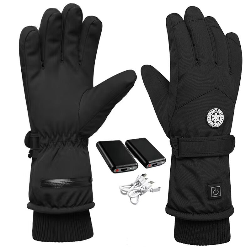 Rechargeable Heated Gloves for Men Women, 2*3000mAh Battery, 3 Heating Levels, Up to 65℃, Touchscreen, Waterproof, Windproof, Anti-slip Palm