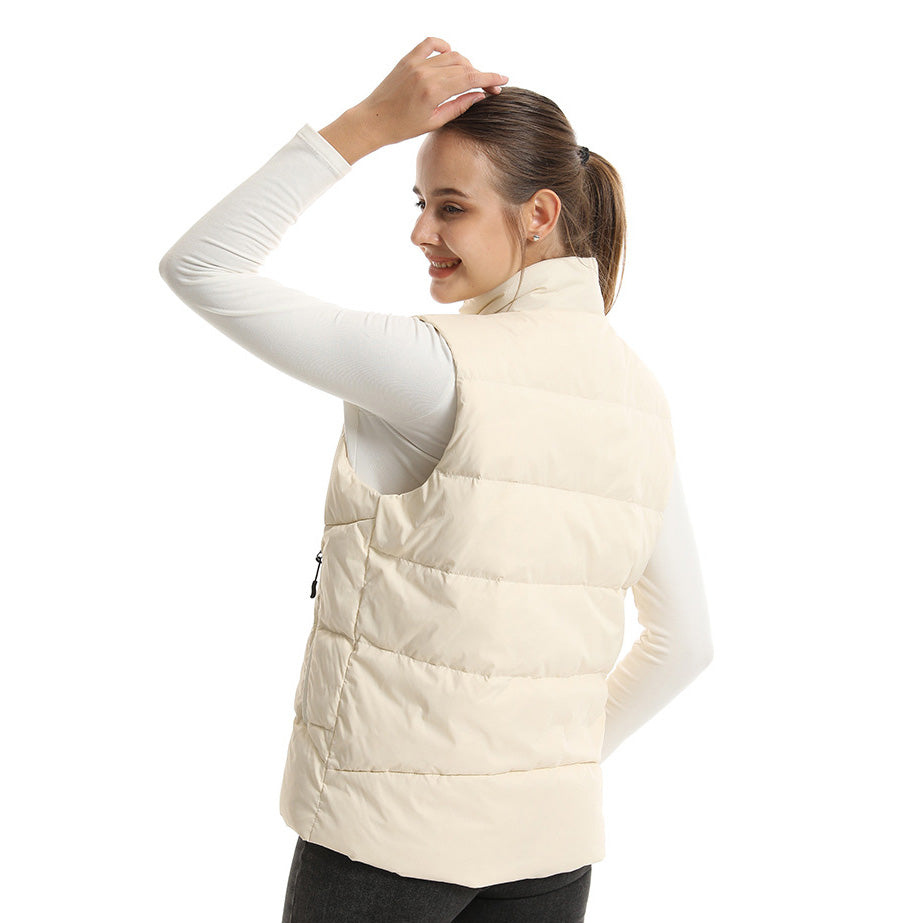 Heated Down Vest for Men Women, USB Electric Sleeveless Heated Waistcoat with 13 Heating Zones 3 Heating Levels