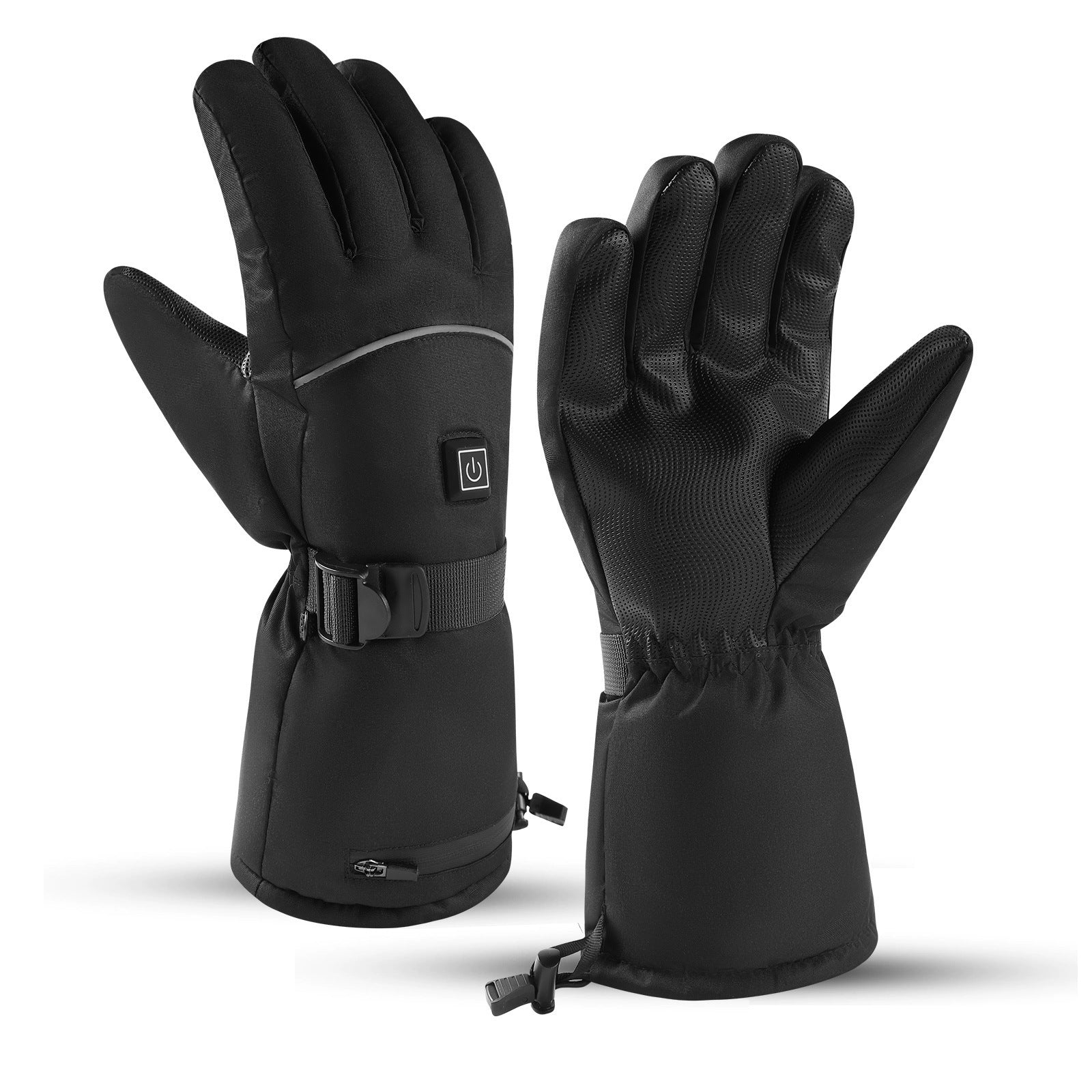 Unisex Heated Gloves with 2Pcs 8500mAh Battery, Anti Slip, 3 Heat Settings, Touchscreen Warming Gloves for Skiing, Motorcycle