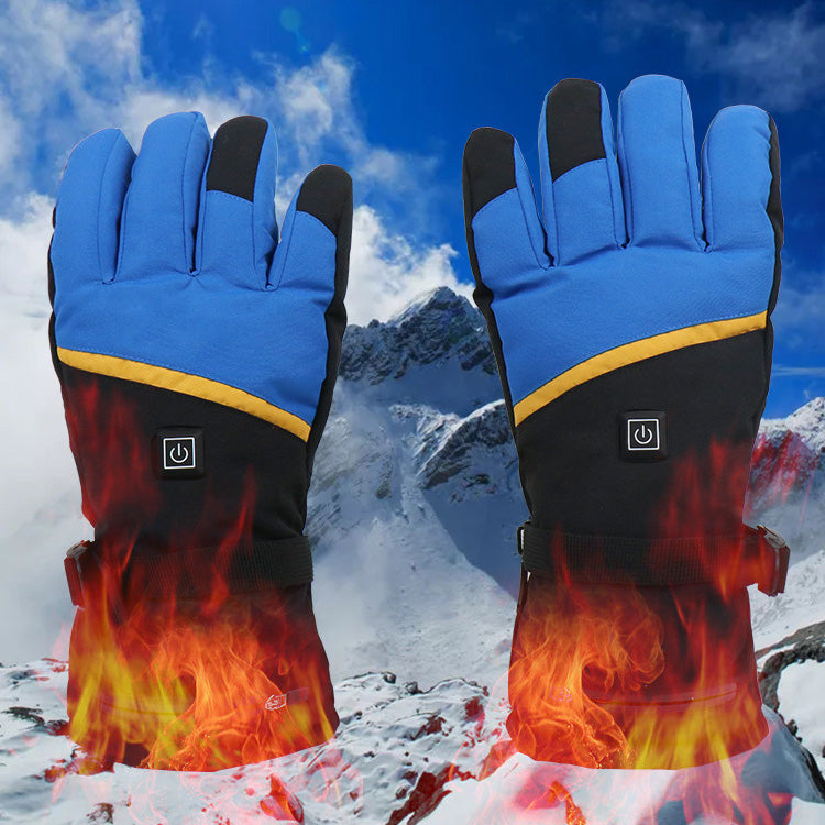 Motorcycle Warmth Heated Gloves with 2*5000mAh Batteries Touchscreen Battery Heating Glove Liners Water-Resistant Thermal Gloves for Hunting Ski Snowboarding Cycling