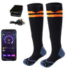 APP Remote Control Heated Socks for Men Women with Power Bank 5000mAh x 2 Rechargeable Batteries 4 Adjustable Heating Levels Winter Warm Socks for Outdoor Camping Skiing Fishing