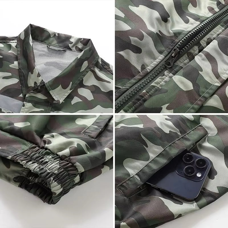 Summer Cooling Jacket with 2 Fans 3-Speed Settings Breathable Fabric Comfort Safety Reflective Strips Sun Protection Refrigeration Air Conditioning Clothes for Hot Weather