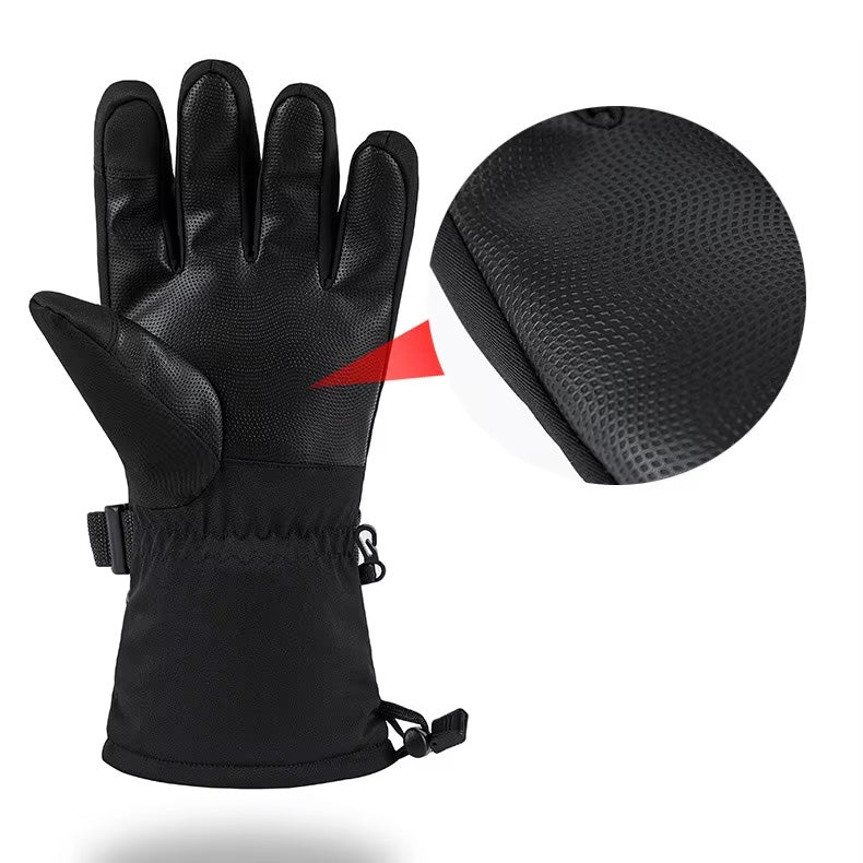 Rechargeable Warmer Glove Liners with 7.4V 2*3000mAh Batteries Touchscreen Windproof Cold Weather Gloves for Outdoor Camping Riding Hiking Snowboarding