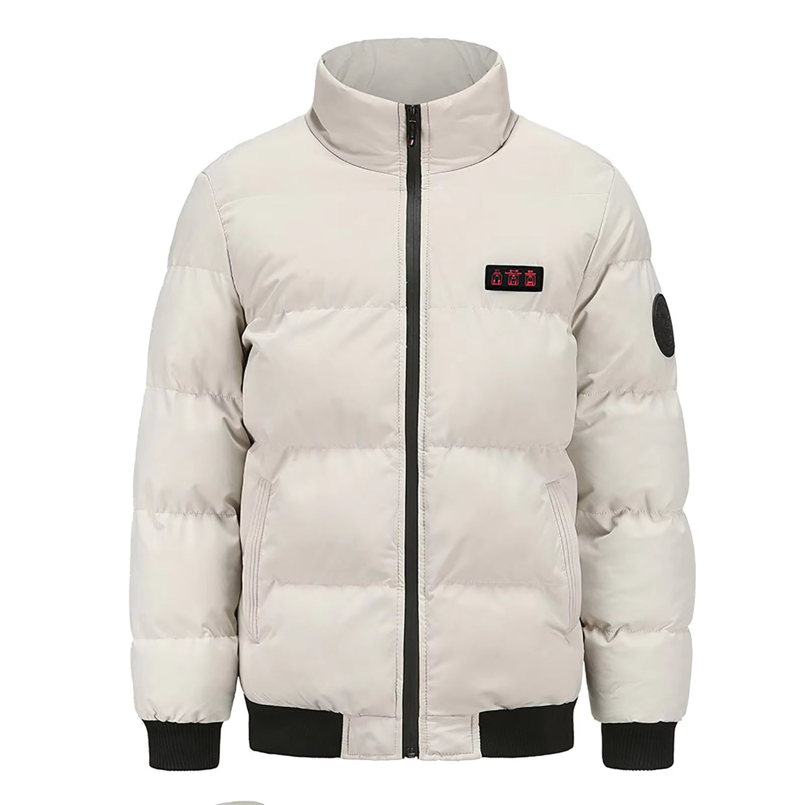 Electric Heated Jacket for Men & Women, 3 Temperature Control, 7 Heating Zones, Rechargeable USB Waterproof Cotton Jackets Winter Stand Collar Outdoor Lightweight Quilted Puffer Coat Casual P - Firoth