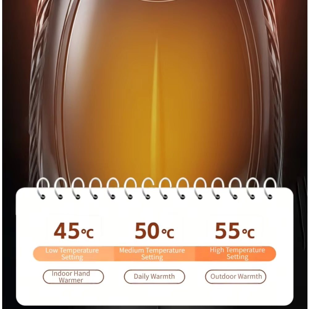 Dual-function Magnetic Hand Warmer with USB Charging, Portable Rechargeable Pocket Heater with Digital Display Detachable Design