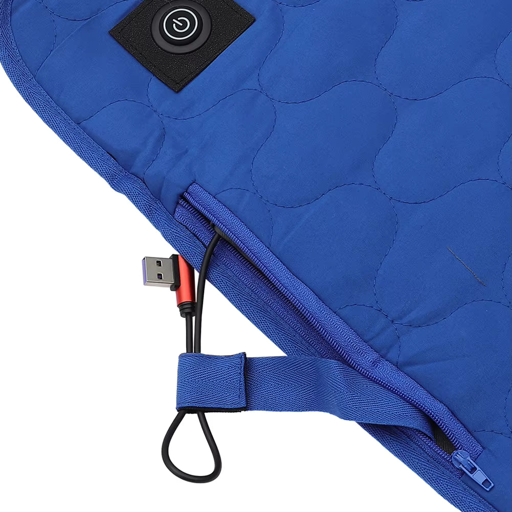Heated Sleeping Bag Liner - 7 Heating Zones 3-Level Adjustable USB Electric Heating Sleeping Bag Pads Heated Mat for Outdoor Camping Tent Sleeping Mattress Thermalpad Foot Warmer - Firoth