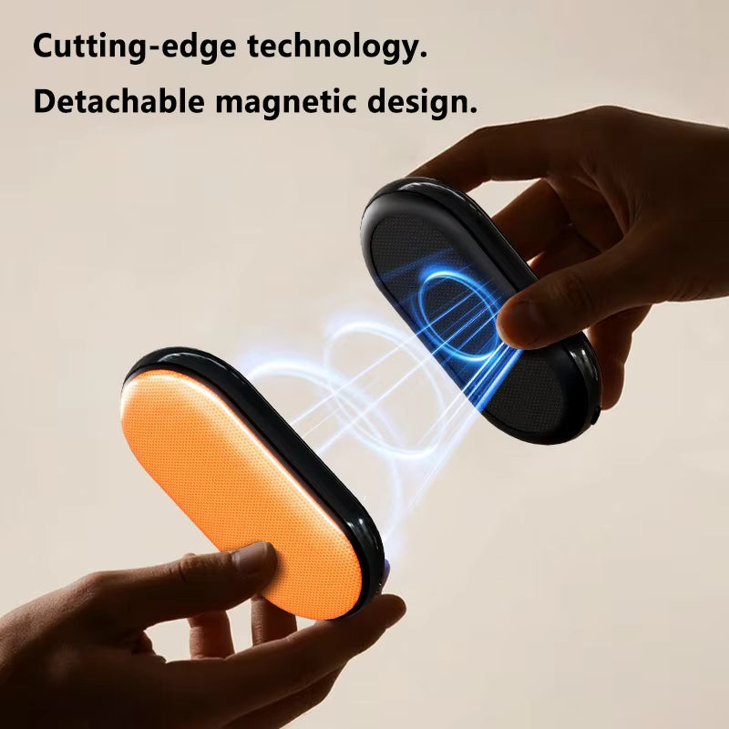 2 in 1 Split Portable Rechargeable Hand Warmer, Mini Pocket Electric Heater with LED Dual Display, 3 Constant Temperature Modes